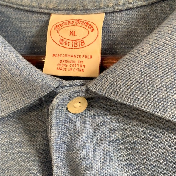 Brooks Bothers Blue Performance Polo - Picture 3 of 3